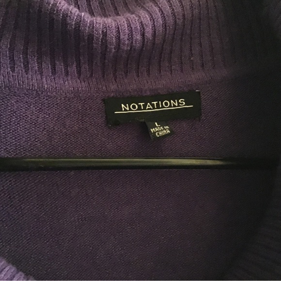 REDUCED ⚜️[2/$38.00]⚜️ Notations Purple Sweater - Picture 2 of 7